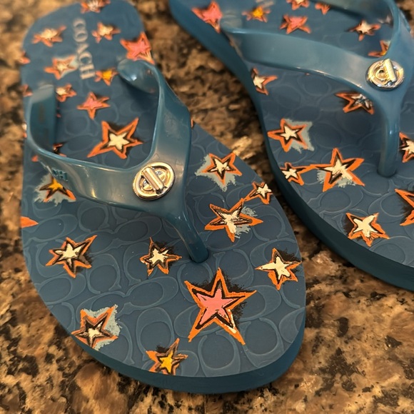 Coach Abbigal Star Rubber flip flops NIB 8 - Picture 3 of 8